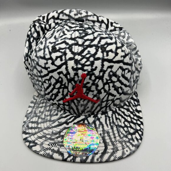 Air Jordan Hat Men Black White‎ Cement Elephant Jumpman Snap Back Cap